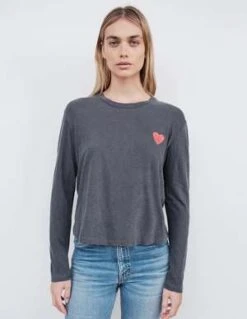 Leenie RaeSundry Peace & Love Boxy L/S Tee - Pigment Black