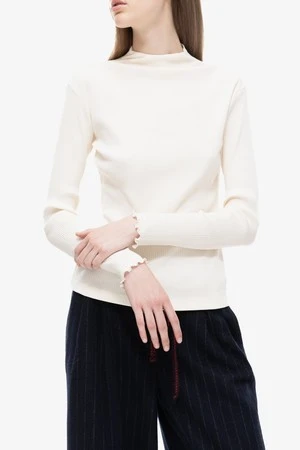 Our SisterUpside Down Mockneck - Ecru
