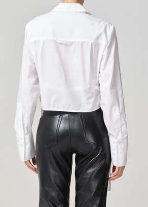 Citizens Of HumanityVirginia Bib Tuxedo Shirt - Optic Whte - Image 3