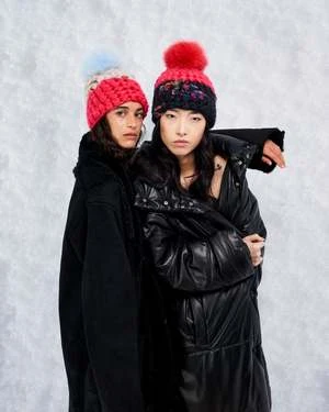 Mischa Lampertcarnival Candy Baby Blue Xl Pom Beanie - Pink - Image 3