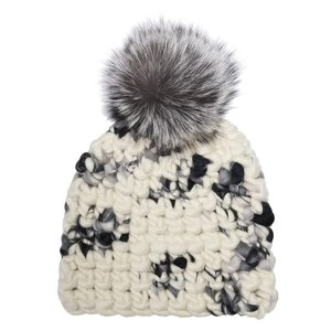 Mischa Lampertbeanie Pomster Xl Pom Beanie - Dark Floral/silver Fox - Image 5