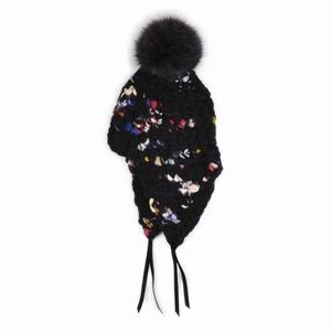 Mischa LampertXL Pom Twombly Fro Tri One Pom Beanies - Graphite/dark - Image 3