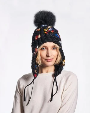 Mischa LampertXL Pom Twombly Fro Tri One Pom Beanies - Graphite/dark