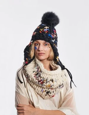 Mischa LampertXL Pom Twombly Fro Tri One Pom Beanies - Graphite/dark - Image 5