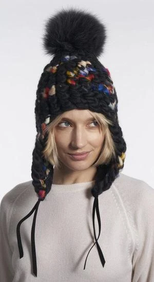 Mischa LampertXL Pom Twombly Fro Tri One Pom Beanies - Graphite/dark - Image 6
