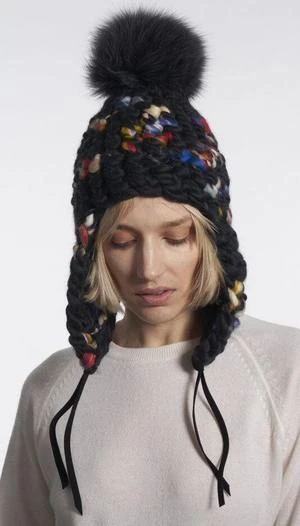 Mischa LampertXL Pom Twombly Fro Tri One Pom Beanies - Graphite/dark - Image 7