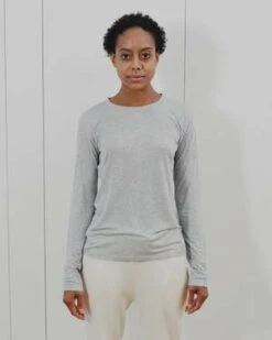 BaserangeLong Sleeve Tee - Melange Grey