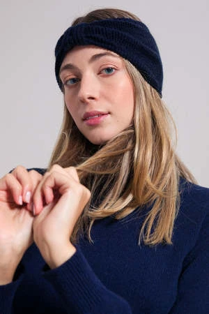 Riforecycled Cashmere Hat Band - Navy